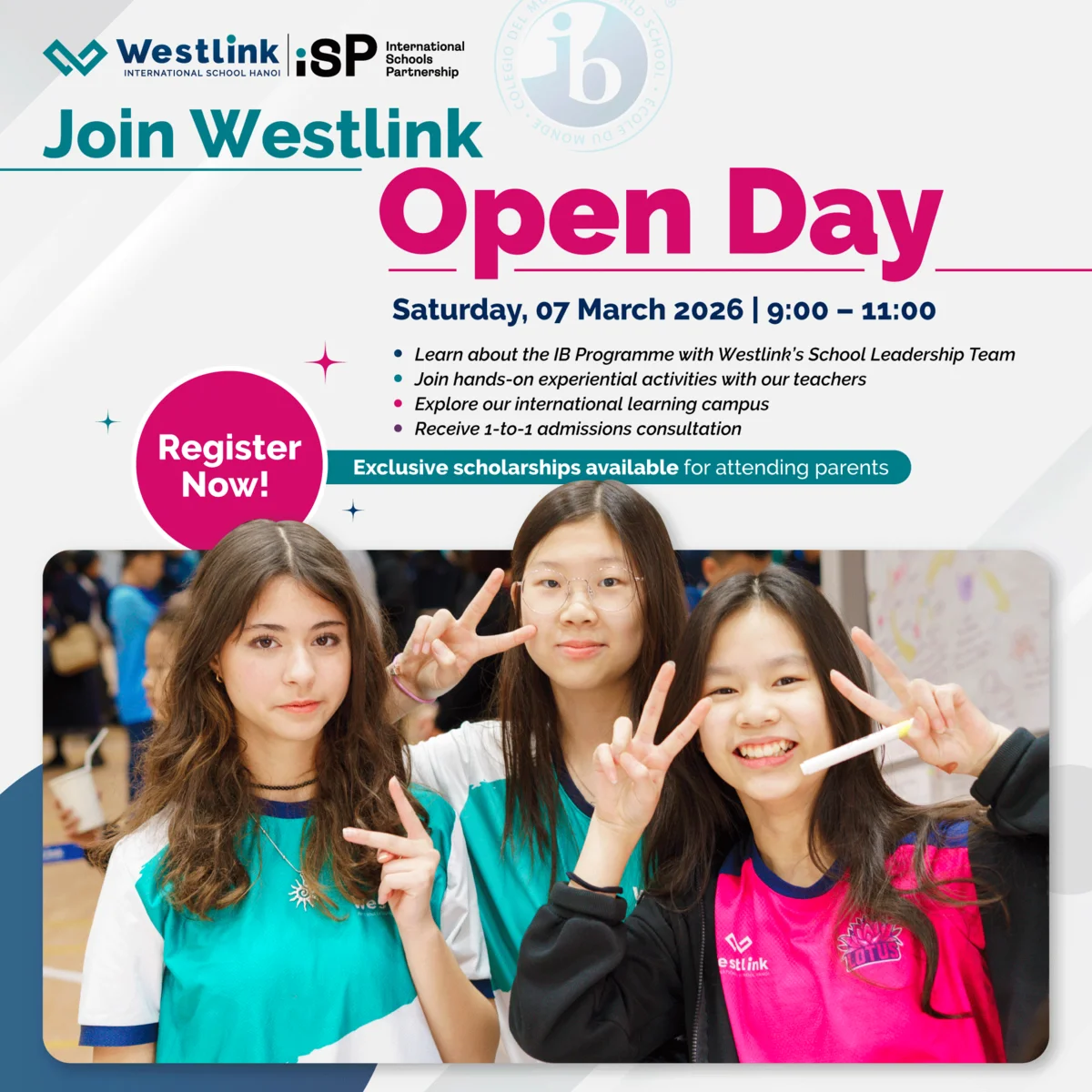 Westlink Open Day 2026 | Exclusive IB Scholarship Opportunity in Hanoi